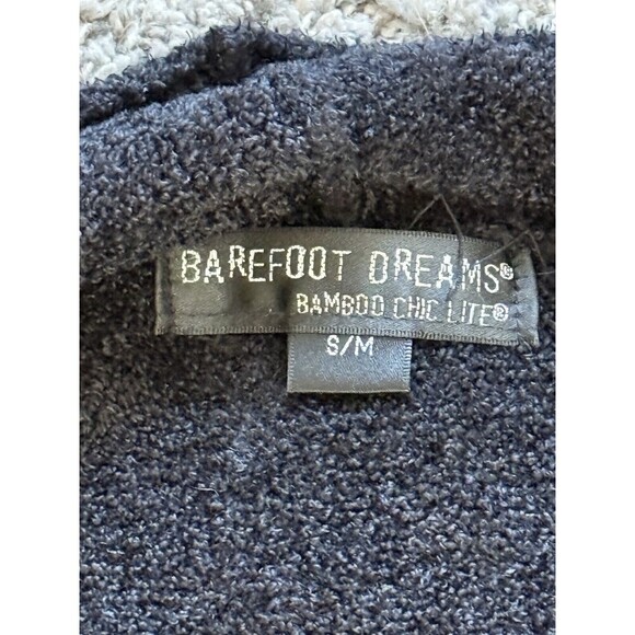 BAREFOOT DREAMS BLACK S /M Calypso Bamboo Chic Lite Drape Wrap Cardigan 436 - Picture 2 of 4